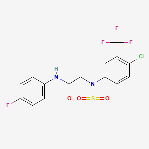 N~2~-[4-chloro-3-(trifluoromethyl)phenyl]-N~1~-(4-fluorophenyl)-N~2~-(methylsulfonyl)glycinamide