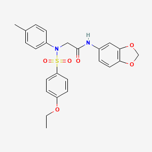 N-(2H-1,3-BENZODIOXOL-5-YL)-2-[N-(4-METHYLPHENYL)4-ETHOXYBENZENESULFONAMIDO]ACETAMIDE