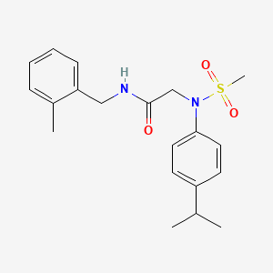 molecular formula C20H26N2O3S B3576799 N~2~-(4-isopropylphenyl)-N~1~-(2-methylbenzyl)-N~2~-(methylsulfonyl)glycinamide 