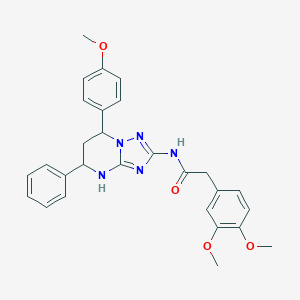 2-(3,4-dimethoxyphenyl)-N-[7-(4-methoxyphenyl)-5-phenyl-4,5,6,7-tetrahydro[1,2,4]triazolo[1,5-a]pyrimidin-2-yl]acetamide