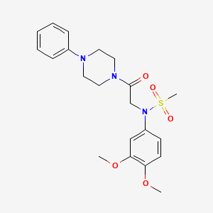 N-(3,4-dimethoxyphenyl)-N-[2-oxo-2-(4-phenyl-1-piperazinyl)ethyl]methanesulfonamide