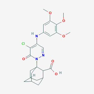 molecular formula C24H28ClN3O6 B357682 1-(5-chloro-6-oxo-4-(3,4,5-trimethoxyanilino)-1(6H)-pyridazinyl)-2-adamantanecarboxylic acid CAS No. 1212477-78-5
