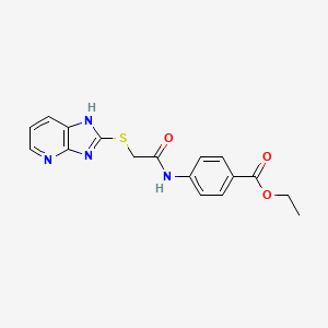 ETHYL 4-(2-{3H-IMIDAZO[4,5-B]PYRIDIN-2-YLSULFANYL}ACETAMIDO)BENZOATE