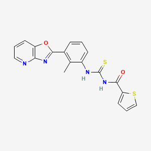 1-(2-METHYL-3-{[1,3]OXAZOLO[4,5-B]PYRIDIN-2-YL}PHENYL)-3-(THIOPHENE-2-CARBONYL)THIOUREA