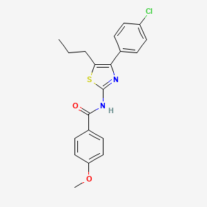 molecular formula C20H19ClN2O2S B3576845 N-[4-(4-chlorophenyl)-5-propyl-1,3-thiazol-2-yl]-4-methoxybenzamide 