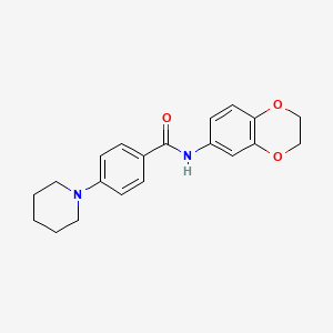 N-(2,3-dihydro-1,4-benzodioxin-6-yl)-4-(1-piperidinyl)benzamide