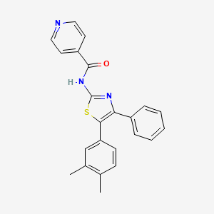 N-[5-(3,4-dimethylphenyl)-4-phenyl-1,3-thiazol-2-yl]pyridine-4-carboxamide