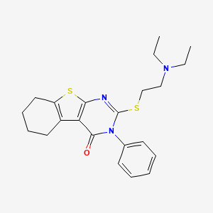 2-{[2-(diethylamino)ethyl]thio}-3-phenyl-5,6,7,8-tetrahydro[1]benzothieno[2,3-d]pyrimidin-4(3H)-one