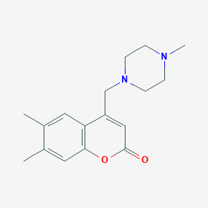 molecular formula C17H22N2O2 B357689 6,7-Dimethyl-4-[(4-methylpiperazin-1-yl)methyl]chromen-2-one CAS No. 899405-31-3