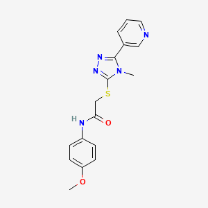 N-(4-methoxyphenyl)-2-{[4-methyl-5-(pyridin-3-yl)-4H-1,2,4-triazol-3-yl]sulfanyl}acetamide