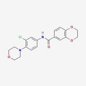 N-[3-chloro-4-(4-morpholinyl)phenyl]-2,3-dihydro-1,4-benzodioxine-6-carboxamide