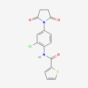 N-[2-chloro-4-(2,5-dioxopyrrolidin-1-yl)phenyl]thiophene-2-carboxamide