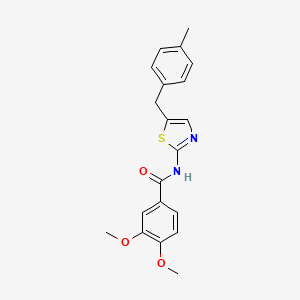 3,4-dimethoxy-N-[5-[(4-methylphenyl)methyl]-1,3-thiazol-2-yl]benzamide