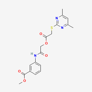 methyl 3-{[2-({2-[(4,6-dimethyl-2-pyrimidinyl)sulfanyl]acetyl}oxy)acetyl]amino}benzoate