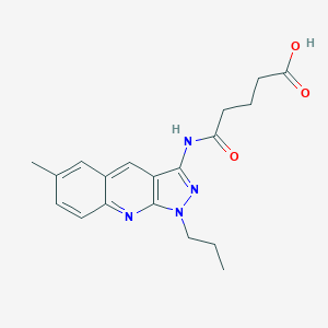 5-[(6-methyl-1-propyl-1H-pyrazolo[3,4-b]quinolin-3-yl)amino]-5-oxopentanoic acid