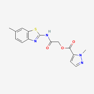 2-[(6-methyl-1,3-benzothiazol-2-yl)amino]-2-oxoethyl 1-methyl-1H-pyrazole-5-carboxylate