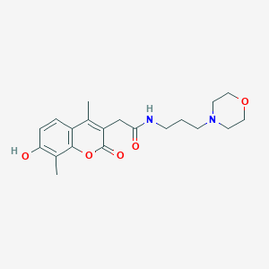 2-(7-hydroxy-4,8-dimethyl-2-oxo-2H-chromen-3-yl)-N-[3-(4-morpholinyl)propyl]acetamide