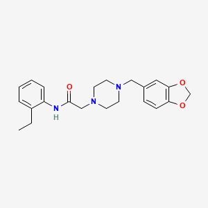 2-{4-[(2H-13-BENZODIOXOL-5-YL)METHYL]PIPERAZIN-1-YL}-N-(2-ETHYLPHENYL)ACETAMIDE