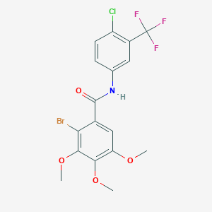 2-bromo-N-[4-chloro-3-(trifluoromethyl)phenyl]-3,4,5-trimethoxybenzamide