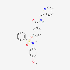 4-{[(4-methoxyphenyl)(phenylsulfonyl)amino]methyl}-N-(2-pyridinylmethyl)benzamide