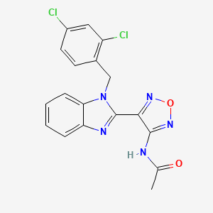 N-(4-{1-[(2,4-DICHLOROPHENYL)METHYL]-1H-1,3-BENZODIAZOL-2-YL}-1,2,5-OXADIAZOL-3-YL)ACETAMIDE