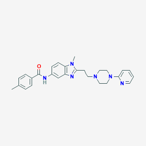 molecular formula C27H30N6O B357700 4-methyl-N-(1-methyl-2-{2-[4-(2-pyridinyl)-1-piperazinyl]ethyl}-1H-benzimidazol-5-yl)benzamide CAS No. 900259-54-3