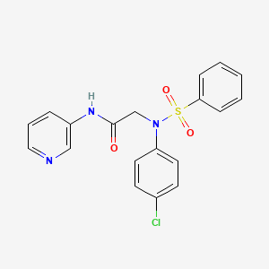 N~2~-(4-chlorophenyl)-N~2~-(phenylsulfonyl)-N~1~-3-pyridinylglycinamide