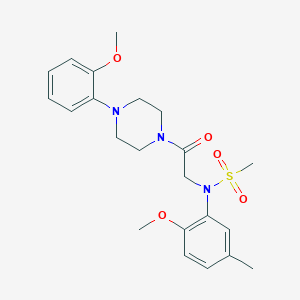 N-(2-methoxy-5-methylphenyl)-N-{2-[4-(2-methoxyphenyl)-1-piperazinyl]-2-oxoethyl}methanesulfonamide