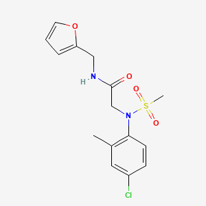 N~2~-(4-chloro-2-methylphenyl)-N~1~-(2-furylmethyl)-N~2~-(methylsulfonyl)glycinamide