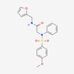 N~1~-(2-furylmethyl)-N~2~-[(4-methoxyphenyl)sulfonyl]-N~2~-phenylglycinamide