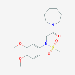 N-[2-(1-azepanyl)-2-oxoethyl]-N-(3,4-dimethoxyphenyl)methanesulfonamide