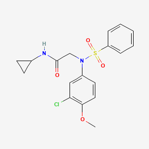 N~2~-(3-chloro-4-methoxyphenyl)-N~1~-cyclopropyl-N~2~-(phenylsulfonyl)glycinamide