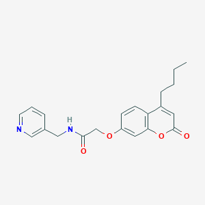 molecular formula C21H22N2O4 B357705 2-(4-butyl-2-oxochromen-7-yl)oxy-N-(pyridin-3-ylmethyl)acetamide CAS No. 900901-45-3