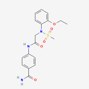 4-{[N-(2-ethoxyphenyl)-N-(methylsulfonyl)glycyl]amino}benzamide