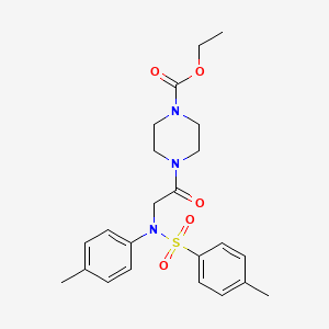 ethyl 4-{N-(4-methylphenyl)-N-[(4-methylphenyl)sulfonyl]glycyl}-1-piperazinecarboxylate