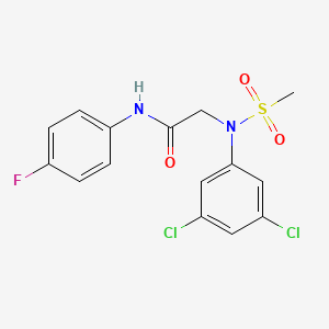 2-(3,5-dichloro-N-methylsulfonylanilino)-N-(4-fluorophenyl)acetamide