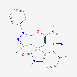 6'-Amino-1,3',5-trimethyl-2-oxo-1'-phenylspiro[indole-3,4'-pyrano[2,3-c]pyrazole]-5'-carbonitrile