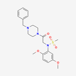 N-[2-(4-benzyl-1-piperazinyl)-2-oxoethyl]-N-(2,5-dimethoxyphenyl)methanesulfonamide