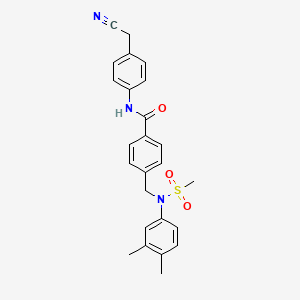 N-[4-(cyanomethyl)phenyl]-4-{[(3,4-dimethylphenyl)(methylsulfonyl)amino]methyl}benzamide