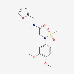 N~2~-(3,4-dimethoxyphenyl)-N~1~-(2-furylmethyl)-N~2~-(methylsulfonyl)glycinamide