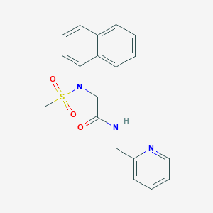 N~2~-(methylsulfonyl)-N~2~-1-naphthyl-N~1~-(2-pyridinylmethyl)glycinamide