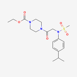 ethyl 4-[N-(4-isopropylphenyl)-N-(methylsulfonyl)glycyl]-1-piperazinecarboxylate