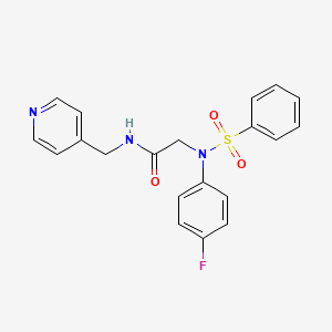 N~2~-(4-fluorophenyl)-N~2~-(phenylsulfonyl)-N~1~-(4-pyridinylmethyl)glycinamide