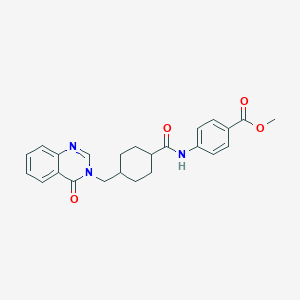 Methyl 4-[[4-[(4-oxoquinazolin-3-yl)methyl]cyclohexanecarbonyl]amino]benzoate