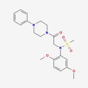 N-(2,5-dimethoxyphenyl)-N-[2-oxo-2-(4-phenylpiperazin-1-yl)ethyl]methanesulfonamide