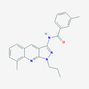 molecular formula C22H22N4O B357717 3-methyl-N-(8-methyl-1-propyl-1H-pyrazolo[3,4-b]quinolin-3-yl)benzamide CAS No. 714934-93-7