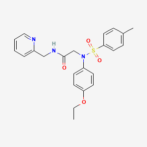 2-(4-ethoxy-N-(4-methylphenyl)sulfonylanilino)-N-(pyridin-2-ylmethyl)acetamide