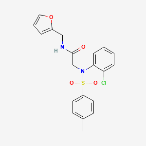 molecular formula C20H19ClN2O4S B3577171 N~2~-(2-chlorophenyl)-N~1~-(2-furylmethyl)-N~2~-[(4-methylphenyl)sulfonyl]glycinamide 