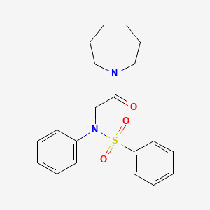 N-[2-(1-azepanyl)-2-oxoethyl]-N-(2-methylphenyl)benzenesulfonamide