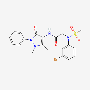 N~2~-(3-bromophenyl)-N~1~-(1,5-dimethyl-3-oxo-2-phenyl-2,3-dihydro-1H-pyrazol-4-yl)-N~2~-(methylsulfonyl)glycinamide